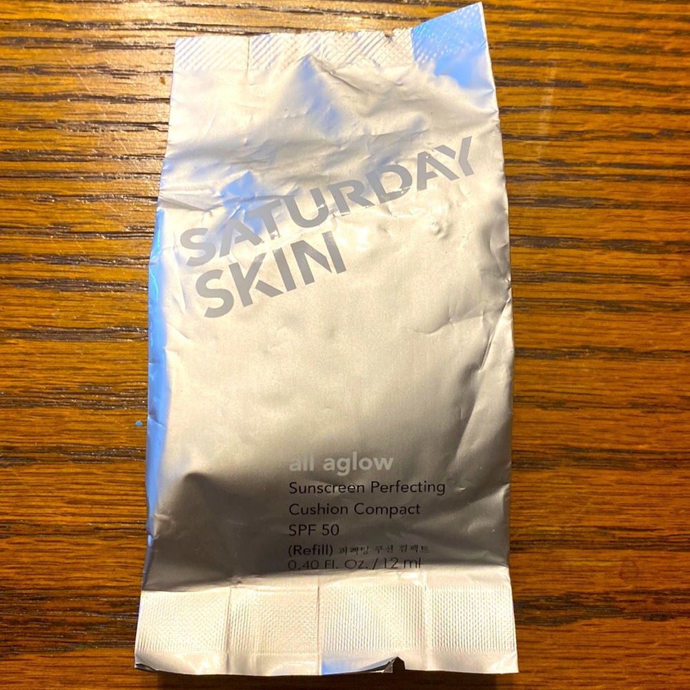 Saturday Skin all aglow Sunscreen Perfecting Cushion Compact SPF 50 refill